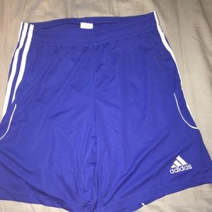 Blue adidas athletic shorts